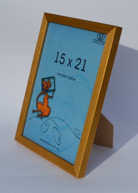 Рамка RIKO 15x21 колір "золотий" R1521-gold фото
